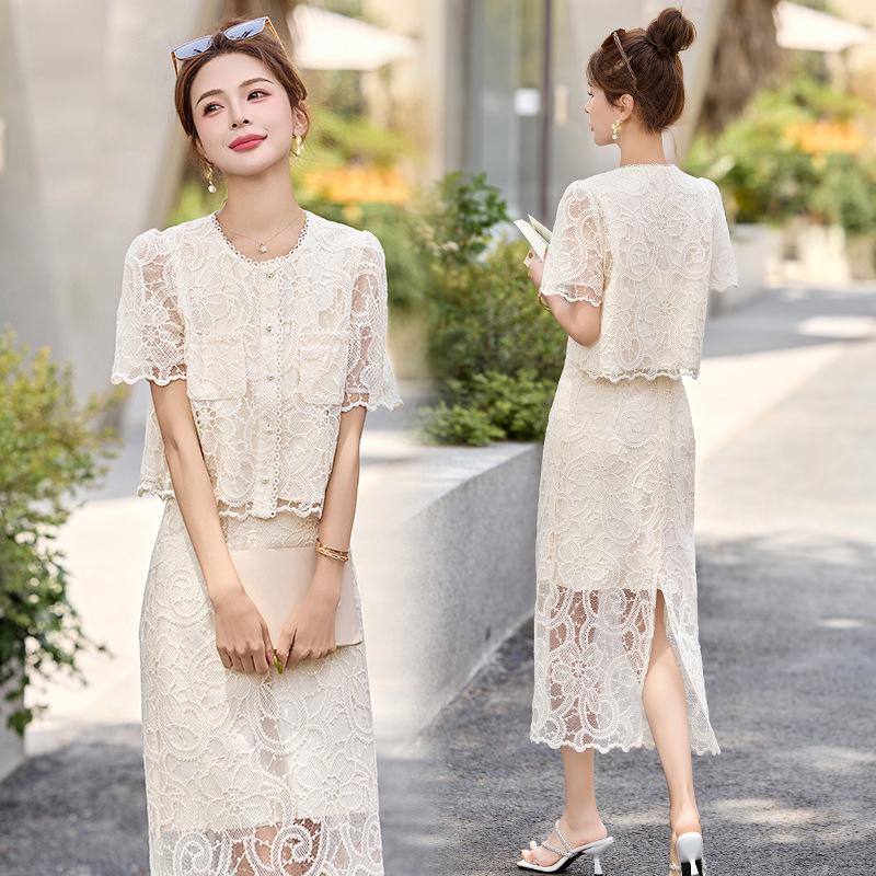 

Элегантно Модное Кружевное Летнее Платье-Двойка для Женщин - RS2826 XXL (125-135 jin)