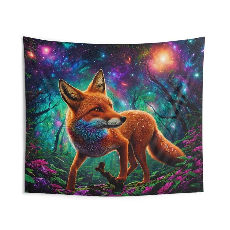 Mysterious Fox tapestry 75x100