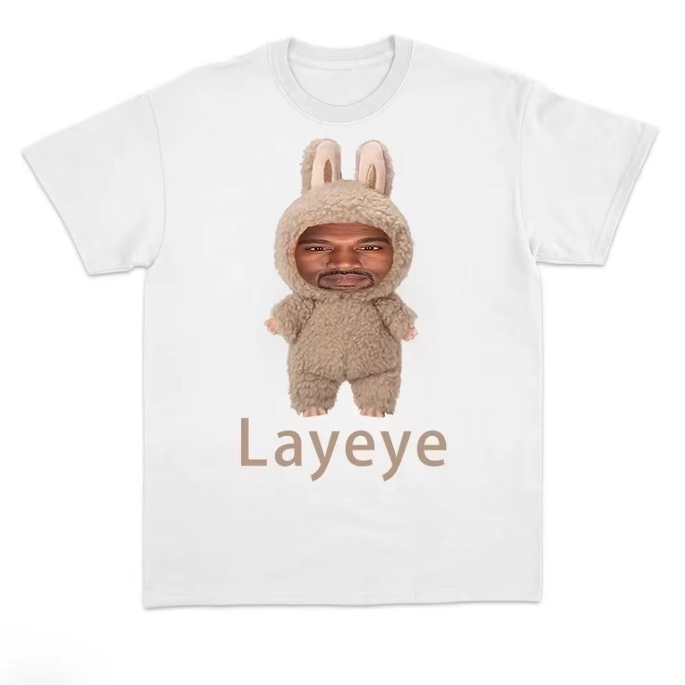 2026 New Kanye Wests Layeye Tshirt Harajuku Style Unisex And Unisex Tshirt Printed Short Sleeved Graphic T Shirts Unisex Clothing