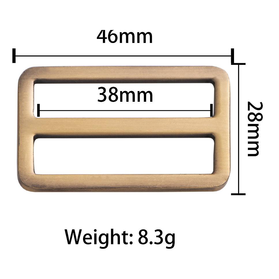 Zinc Alloy Flat Wire D-Ring Buckle for Bags and Luggage Strap Adjustment
