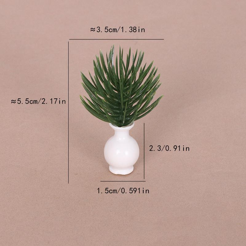 

1 шт. Кукольный домик Мини Пластиковая Имитация Вазы Зеленое Растение Миниатюрная Модель Мини Цветочная Композиция Игрушка Украшения as the picture