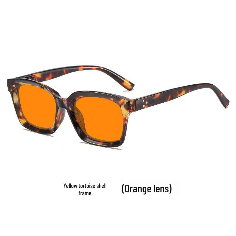 Unisex Large Frame Night Vision Anti-Blue Light Glasses with Spring Hinges
