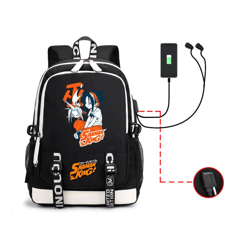 Trendy Backpack, Riman Psychic King Printed Large-Capacity Usb Backpack, Outdoor Men'S Student Bag.