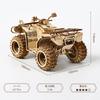 Hallisun 3D Wooden Puzzle for Adults Assembly 3D Beach Buggy Car Moving Mechanical Craft DIY Mechanical Wood Puzzle Toy Hobby Christmas Day Vintage