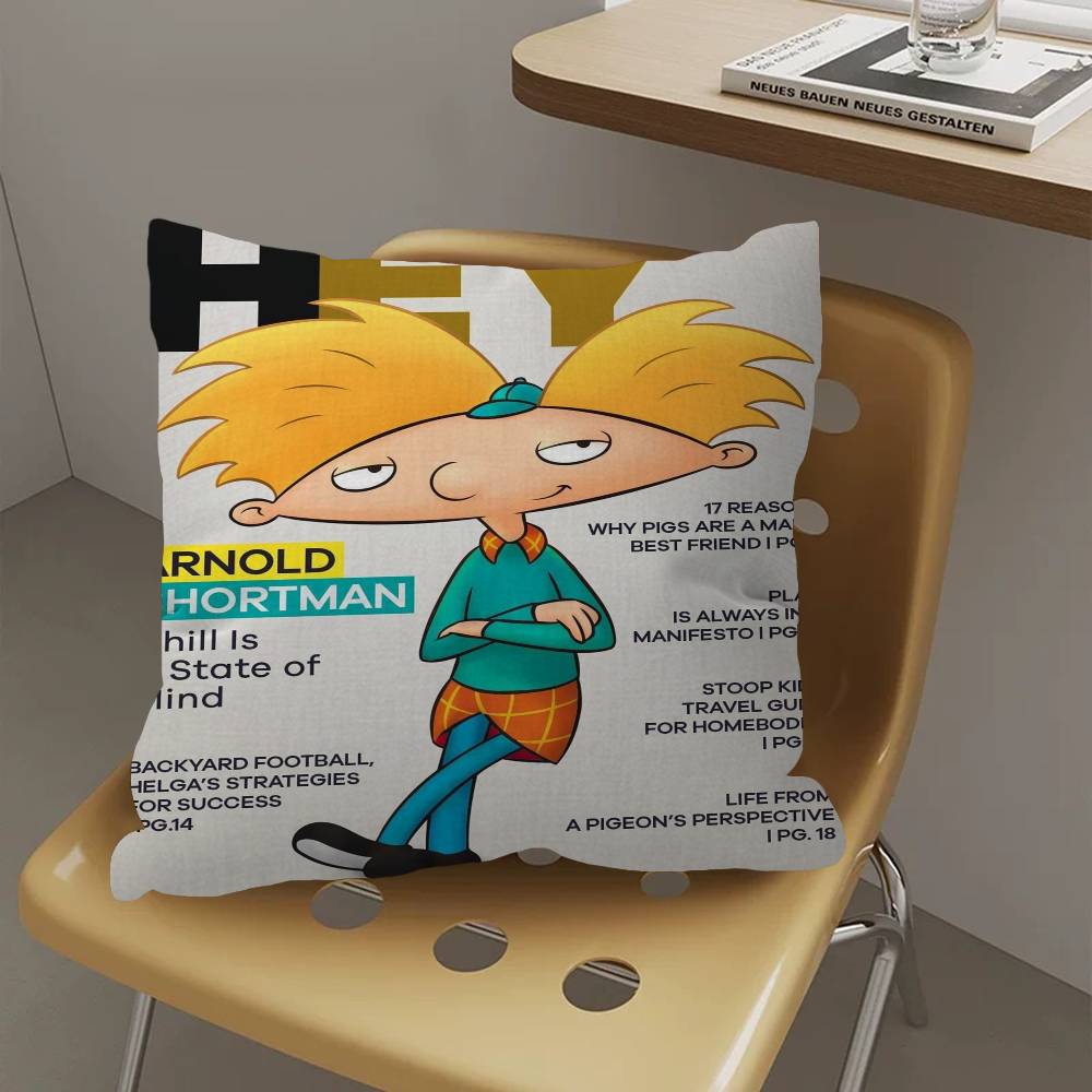 Cartoon Hey A-Arnold Cool Cushion Cover Inches Farmhouse Decor Home Throw Pillow Covers for Couch Decorations