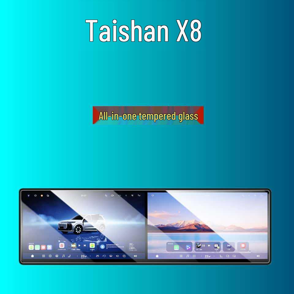 Compatible Tempered Film for 26 Lantu Tianshan X8 Models: Screen, Dashboard, TV, Armrest Protection.