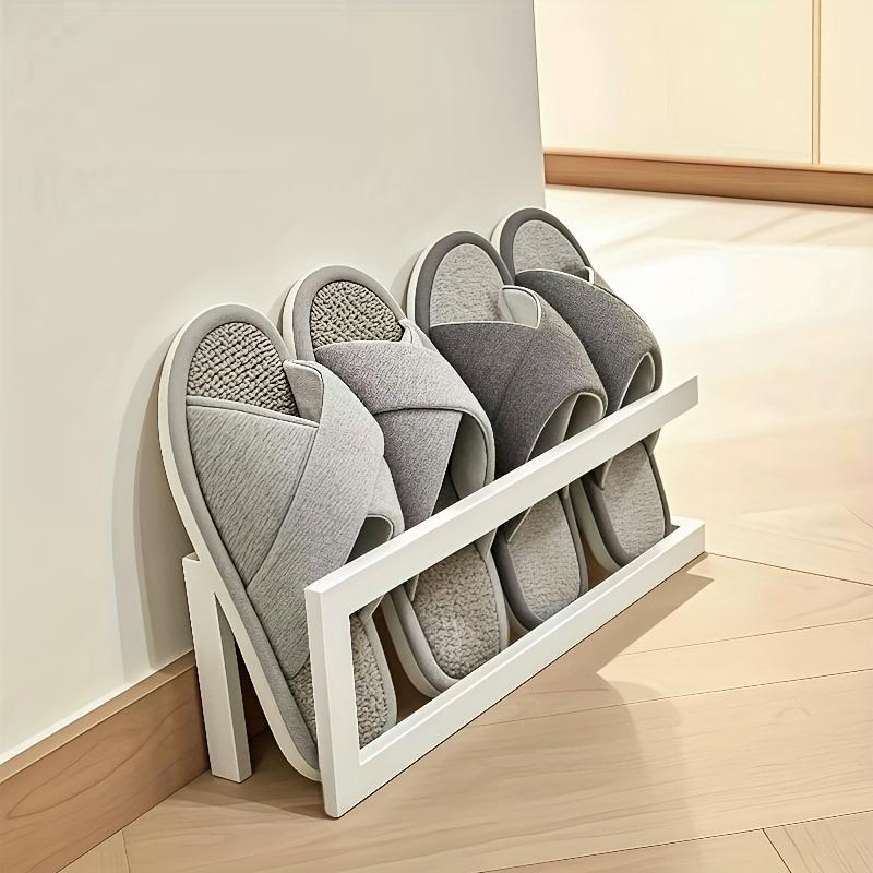 1pc Modern Metal Dual-Tiered Shoe Rack Space Saving Design No Power Needed Easy Assembly Shoe Storage Organizer for Entryway Bedroom Living Room белый 3098₽
