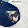 Vintage Denim Bag Women Travel School Office Outdoor Large Pocket Black Blue Jean Tote Shoulder Bag For Women