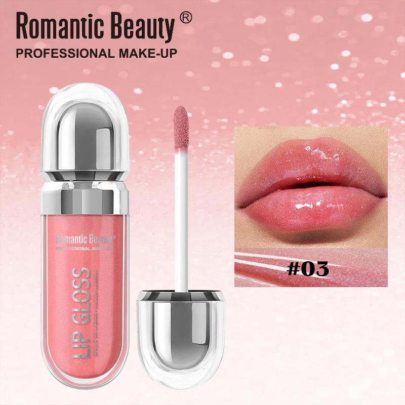 Mirror Pearlescent Lip Gloss Shimmer Plump Lip Gloss Easy to Color Lip Glaze Long-Lasting Liquid Lipstick Plumping Lip Oil