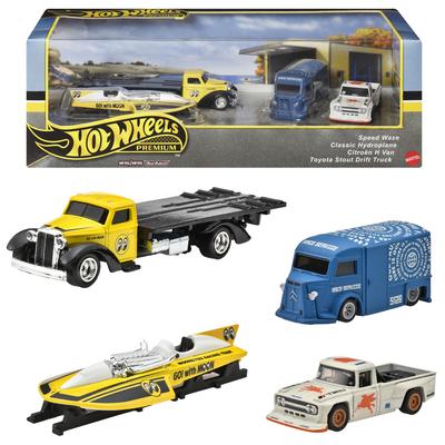 Hot Wheels Premium Collector Set - Motorhead Madness Vehicle Toy Mini Car for Ages 3 and Up Multi HRT51