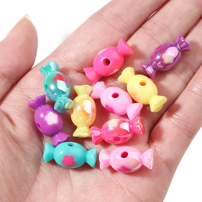 10/30pcs Candy Shape Acrylic Beads Sweet Loose Spacer Beads For Jewelry Making DIY Bracelet Necklace Phone Key Chain Accessories