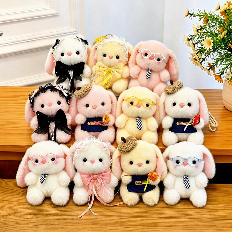 Bunny Lolita Plush Keychain Cute Hanging Doll For Bag Decor And Gift