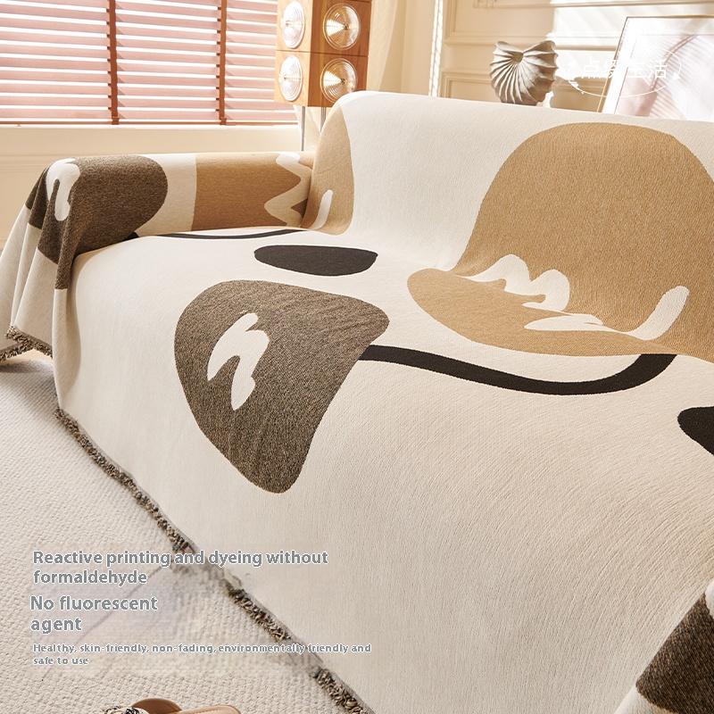 Home Sofa Cover Living Room Sofas Thicken Blanket Cover Beige Knitted Blanket L Shape Cover Sofa 3 Pcs 2 Seater For All Seasons