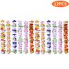 LIOOBO Hawaiian Leis, Set of 12 Colorful Artificial Flower Necklace Garland for Tropical Parties, Beach Hula Dance, and Costume Accessories