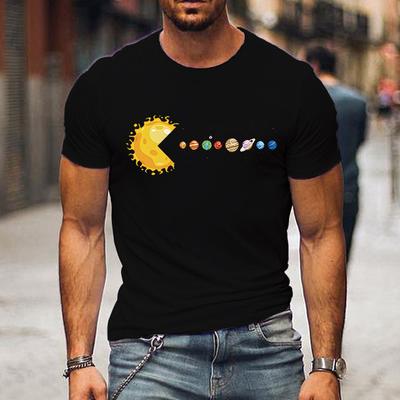 Sluneční soustava Funny Planet Sun and Astrology Tričko Pánské Tričko s krátkým rukávem pro Pánské Street košile Topy Pánské triko nadměrné velikosti