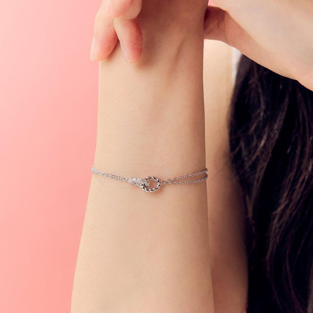 [Rosemont] Silver Bracelet Tangle Ra25B25J