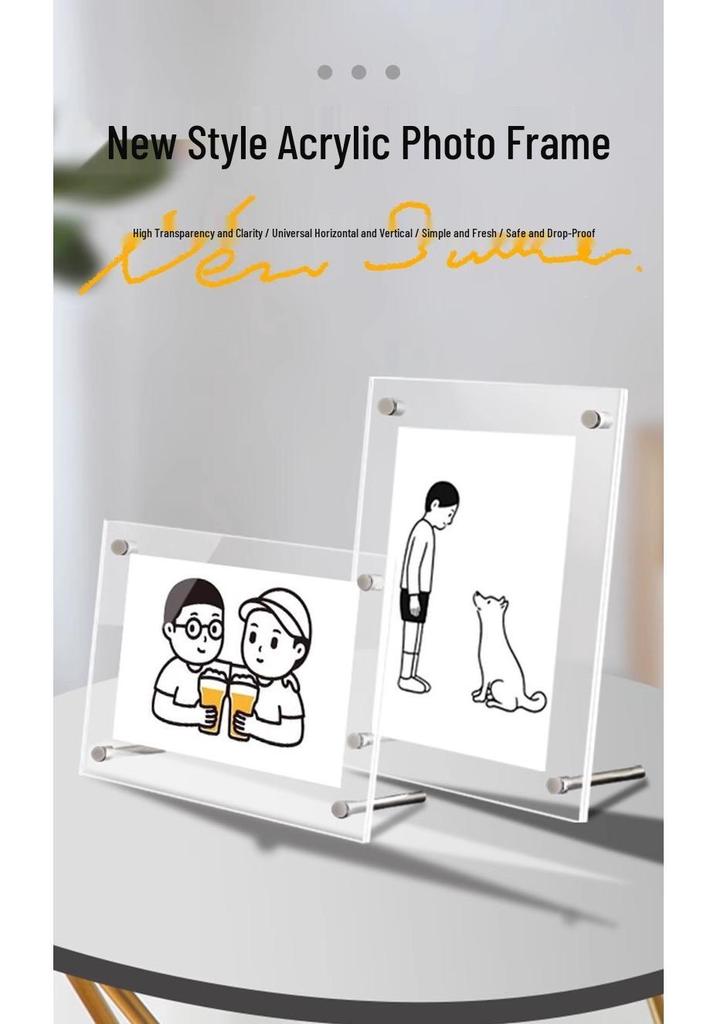 Acryl Kristallen Fotolijst - 6x7 Inch Transparant Tafelblad Display