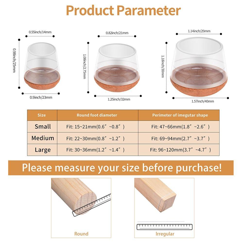 1/4Pcs Sofa Table Accessories Chair Leg Protectors Floor Protective Cover Furniture Feet Pads