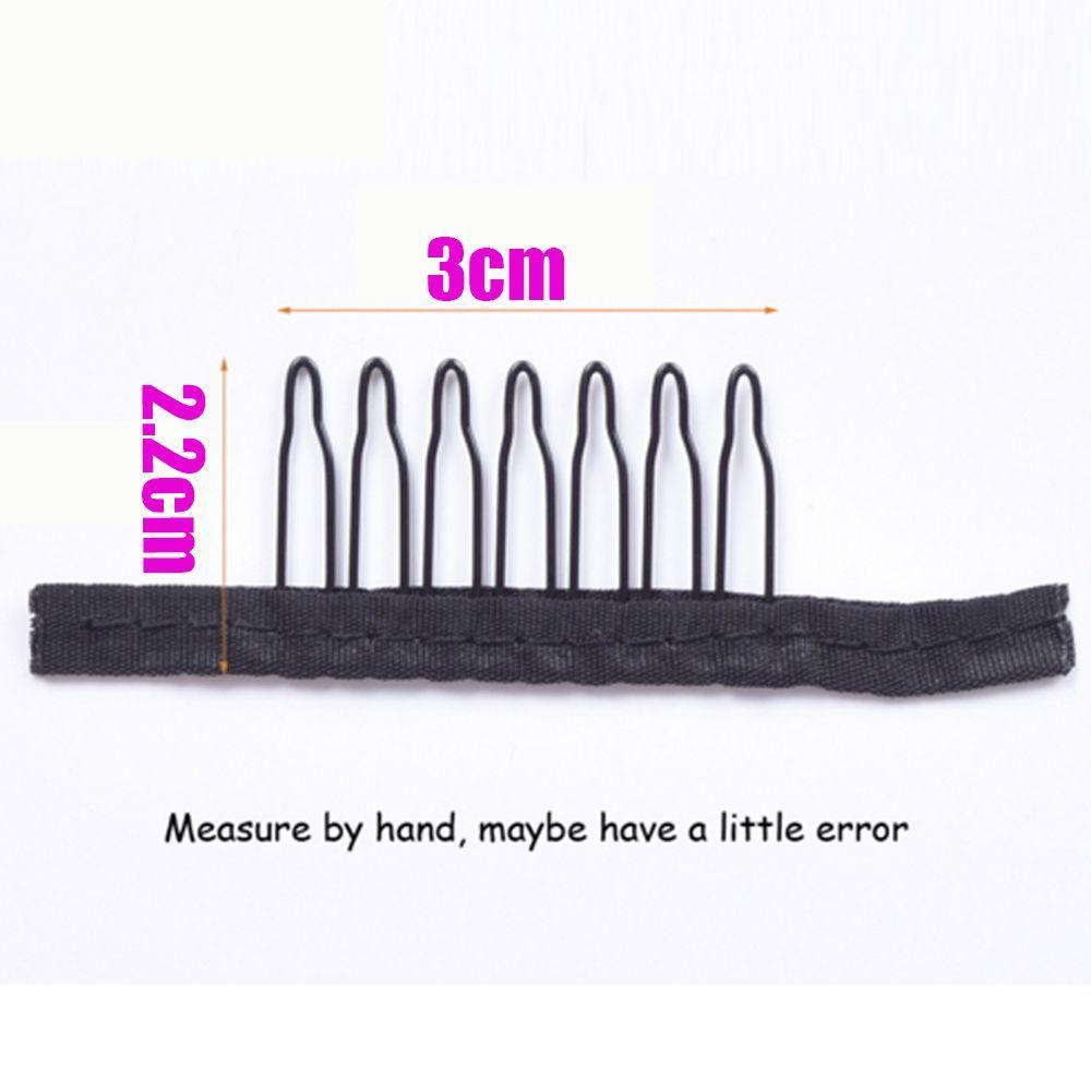 For Hairpiece Caps Wig Caps Clips Black Lace Hair Extensions Wig Clips Hair Comb Wig Accessories