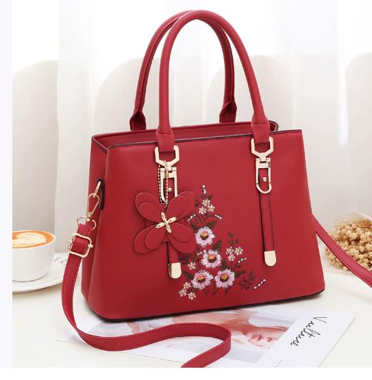 New Women Small Embroidery Flower Handbag Fashi Brand Crossbody Bags Sac A Main Femme De Marque Luxe Cuir Totes