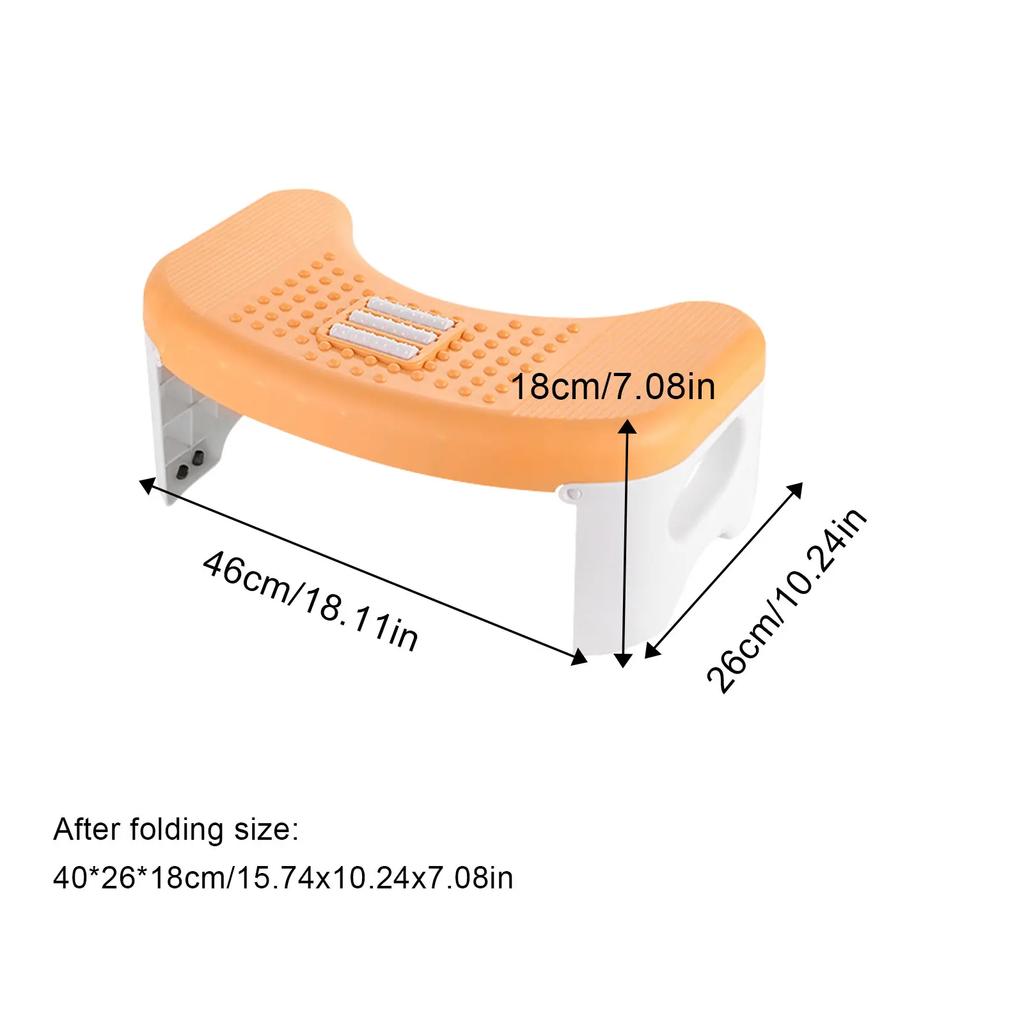 Foldable Portable Footstool Bathroom Squat Toilet Stool Safety and Anti-slip Rest Aid Children's Travel Chair