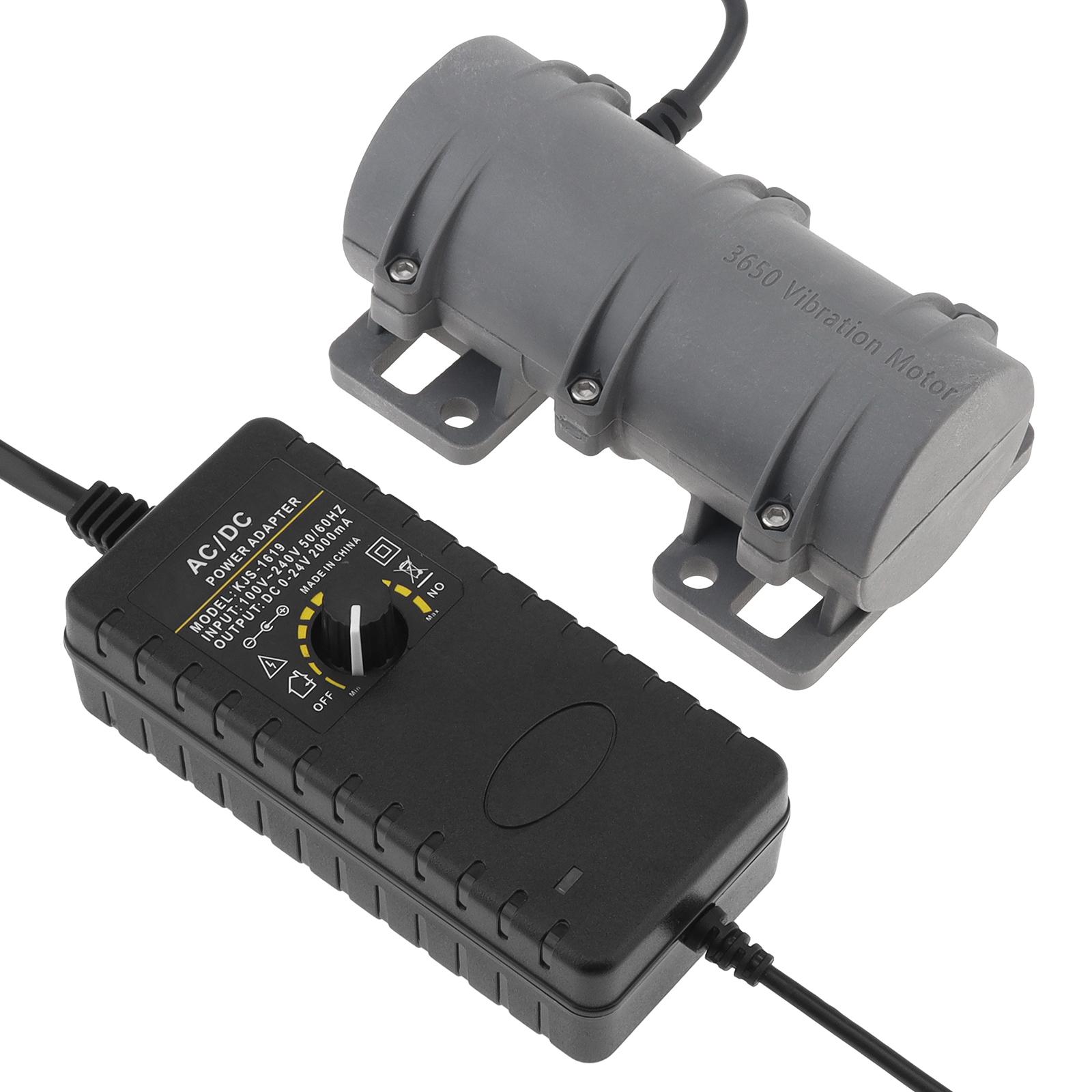 

24V 3800RPM Vibration Motor Adjustable Power Supply Heavy Duty Sieve Shaker Massage Bed Chair Equipment Industrial Grade EU