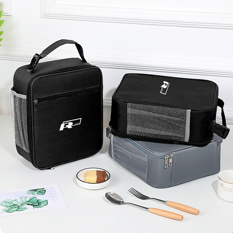 YNEPB1 Car Insulated Lunch Bag Ice Pack Food Container Food Picnic Bags For VW T5 GTI R Line Polo Golf 5 6 Passat Scirocco