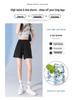 High-Waist Ice Silk Drawstring A-Line Shorts - Women's Summer Slimming Casual Style