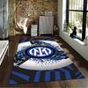 Blue and Black Inter Milan Logo Carpet with Stars Design Suitable for Use As an Anti-slip for Living Room Bedroom Sofas