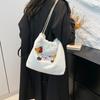 Moda w stylu koreańskim Prosta damska torba Nowa pluszowa torba na ramię z psem jamnikiem Casualowa studencka modna torba tote
