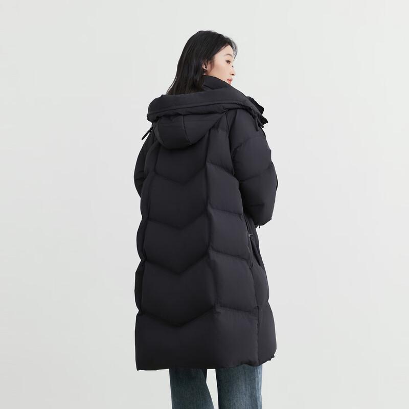 Elva' Island Women's Winter Hooded Long 90% Goose Down Jacket