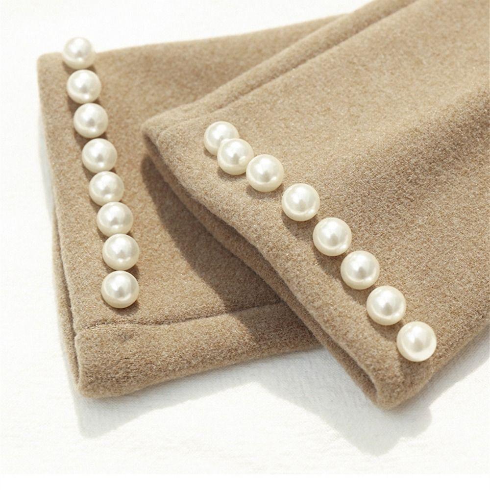 Thin Velvet Warm Gloves Thickened Cycling Driving Gloves Daily Mittens  for Outdoor