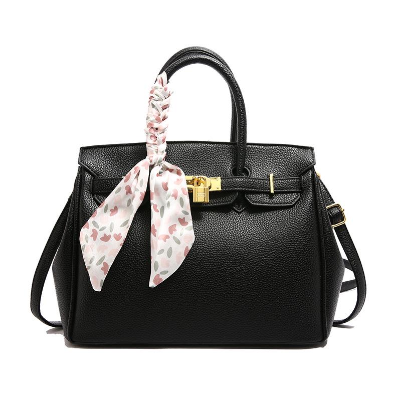 

Текстура личи, большая вместимость, легкая роскошь, высокое качество, мягкая, прочная, модная, изысканная, легкая, для поездок на работу, для улицы, для пляжа, сумка кроссбоди, на плечо чёрный