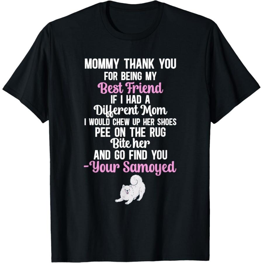 Футболка «Мама самоеда» для забавного владельца самоеда XXXXXL чёрный