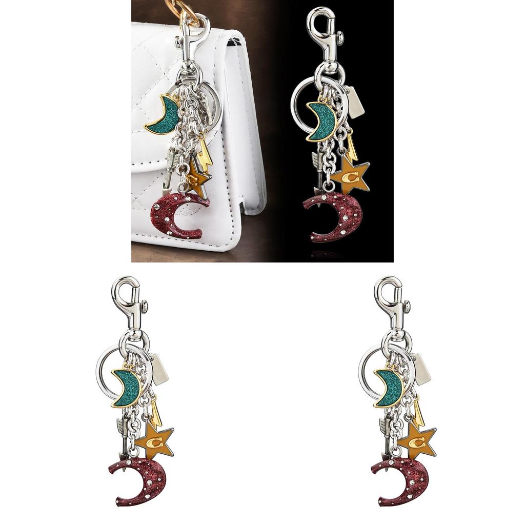 Zodiac Star Moon Letter Keychain For Women With Zinc Alloy Car Bag Decor