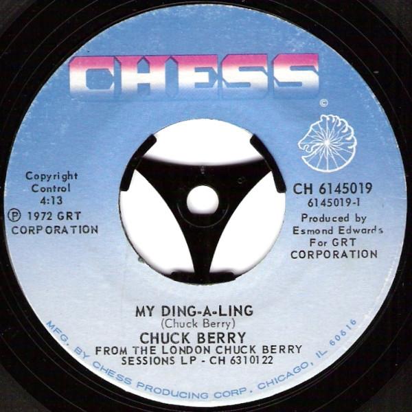 

7inch Record CHUCK BERRY - My Ding-A-Ling CH6145019 Chess 1972 UK Rock Used