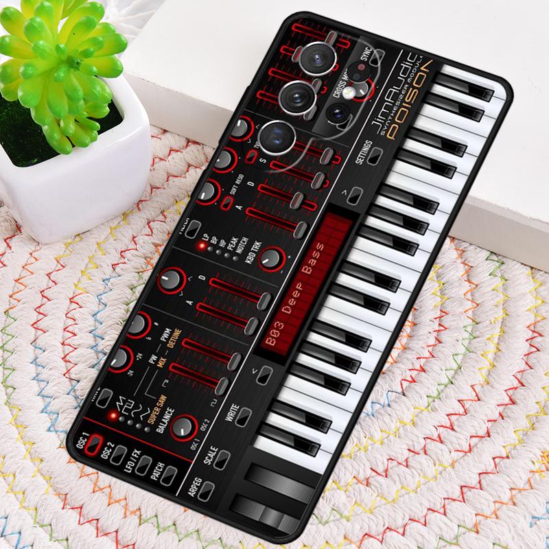 

Vintage Synth Synthesizer soft TPU Phone Case For Samsung Galaxy note 10 pro S26 S25 S24 S23 S22 Ultra Plus S21 FE S20 Cover Galaxy S23