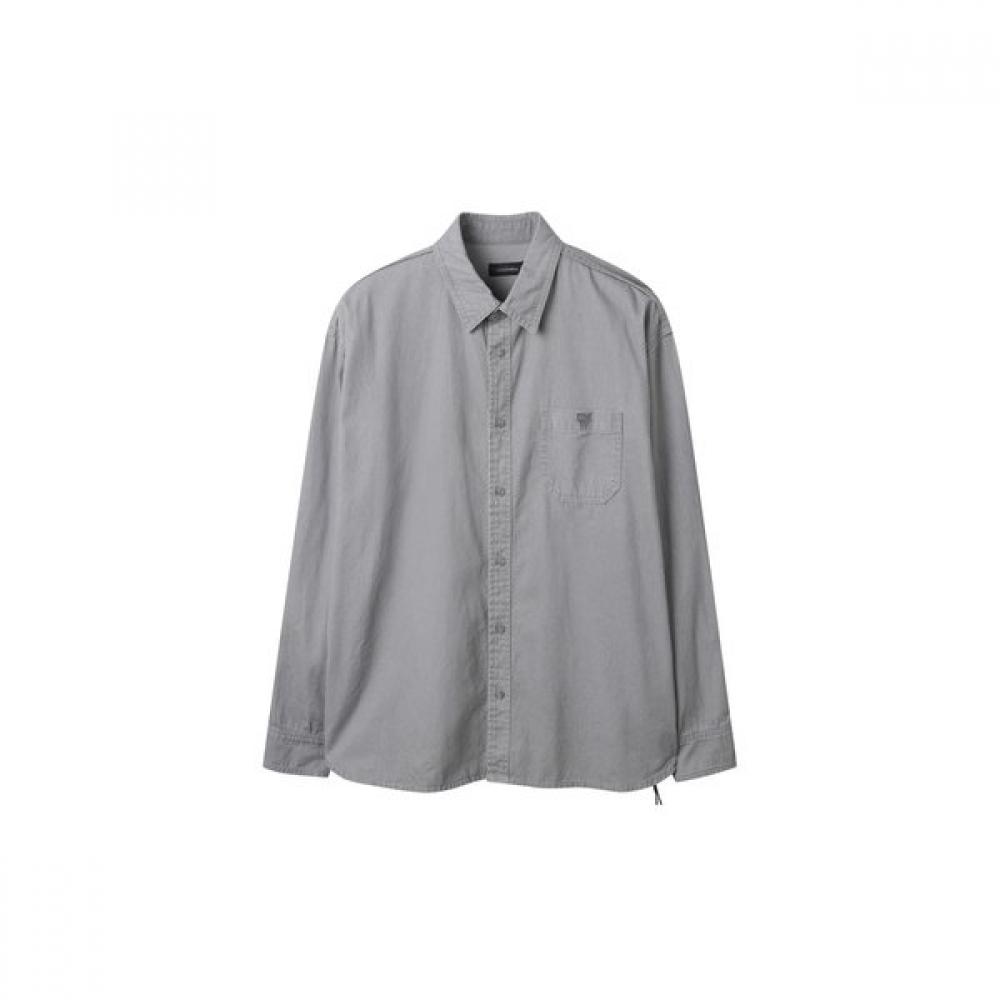 Customellow Dying Denim Shirt Light Gray Cqsam25211gyl 100