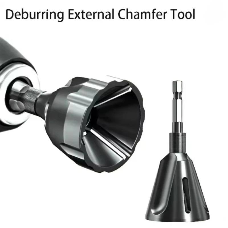 New Deburring External Chamfer Tool Tungsten Steel Carbide Burr Blade Hard Sharp Metal Trimming Drill Bit Repair Bolt Thread