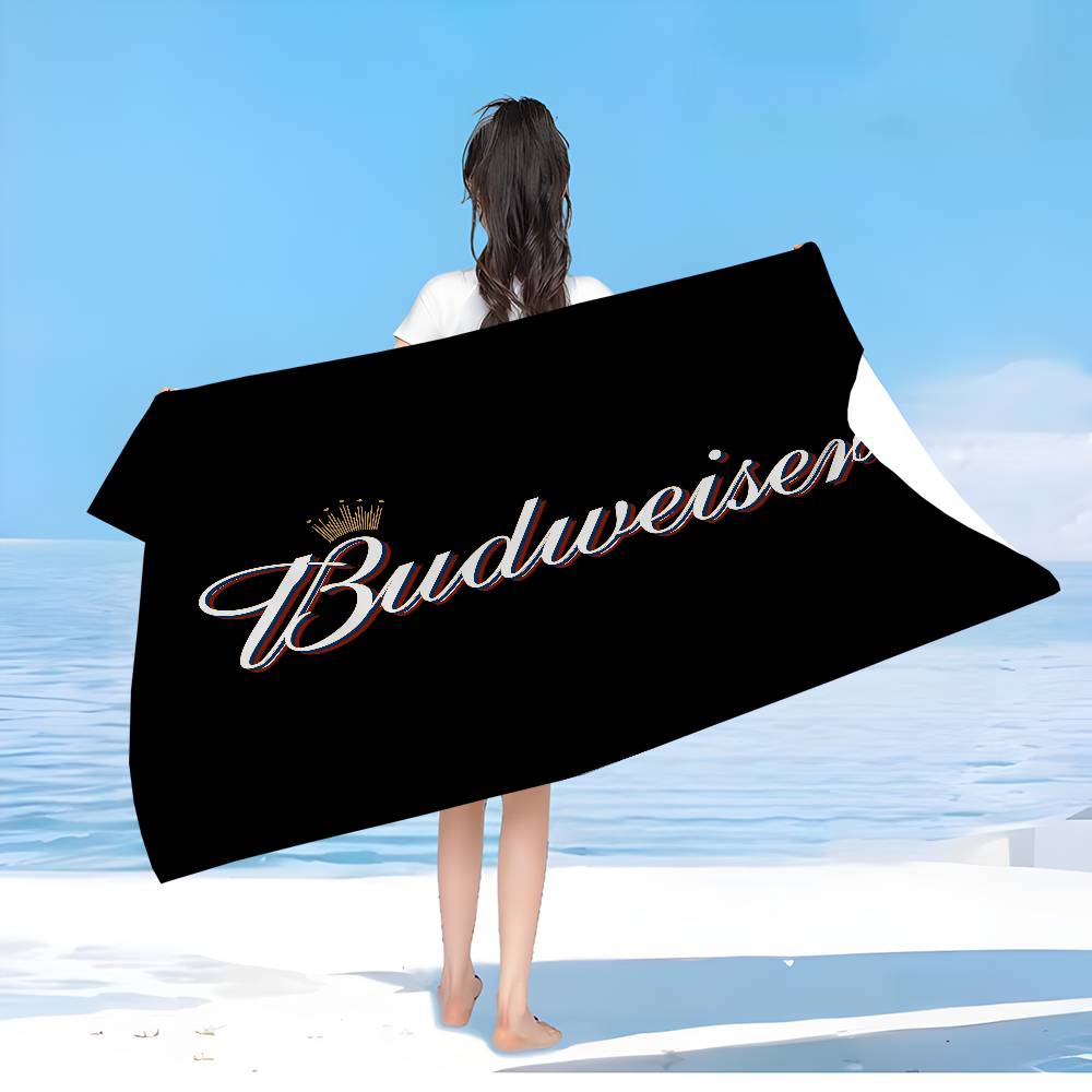 König des Bieres B-Budweiser Strandtuch Bunte Badetücher für Mädchen Mikrofaser Schnelltrocknend Sandfrei Strand Yoga Spa Fitnessstudio Pool