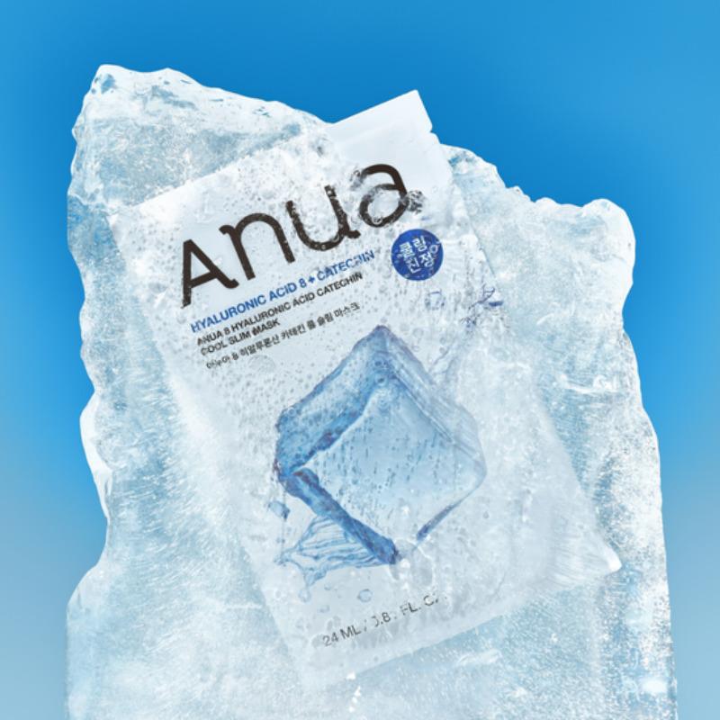 Anua 8 Hyaluronsyre Katekin Kjølende Slankemaske (5 ark)