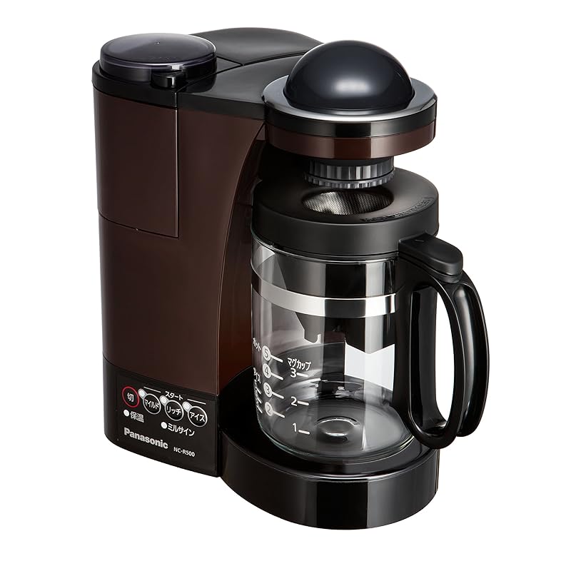 

panasonic coffee maker With mill With stainless steel filter Water purification function brown NC-R500-T