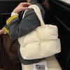 Fashionable Minimalist Puff Shoulder, Crossbody & Handheld Square Cotton-Padded Tote Bag, 2025 Niche Versatile Handbag