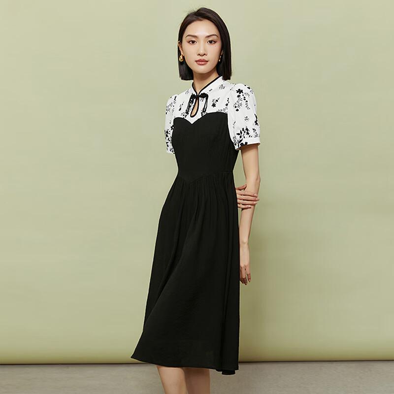 Women's New Chinese Style Modified Cheongsam Mid-length Dress