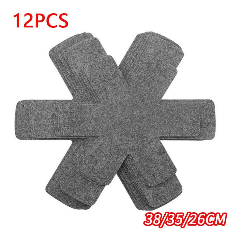 3/12PCS Felt Pad Pot Pan Protector Home Anti Scratch Non-Stick Cookware Utensil Insulated Felt Pan Mat