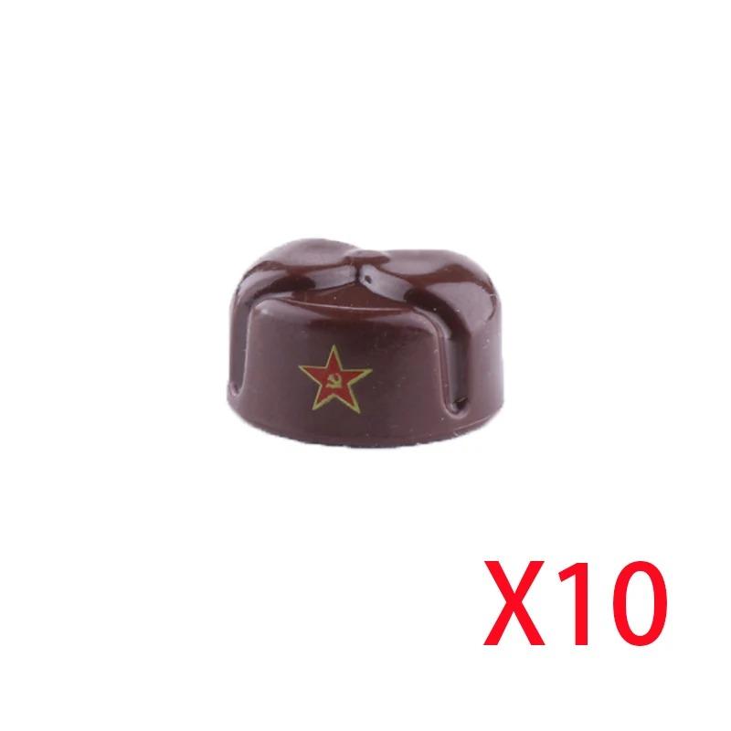 

Аксессуары для военных строительных блоков времен Второй мировой войны Фигурка Солдат Каска Игрушка СССР1 США Великобритания Японская шляпа Мини-кирпич Капюшон Маска Огнемет