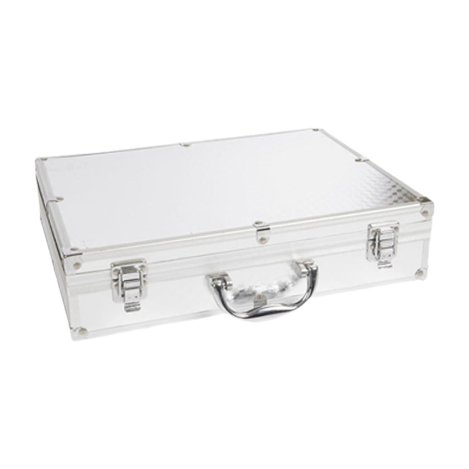 Wmqbjta Microphone Hard Case 43x30x9.5cm Aluminum Alloy Shockproof Portable Instrument Storage Box Safe Protection