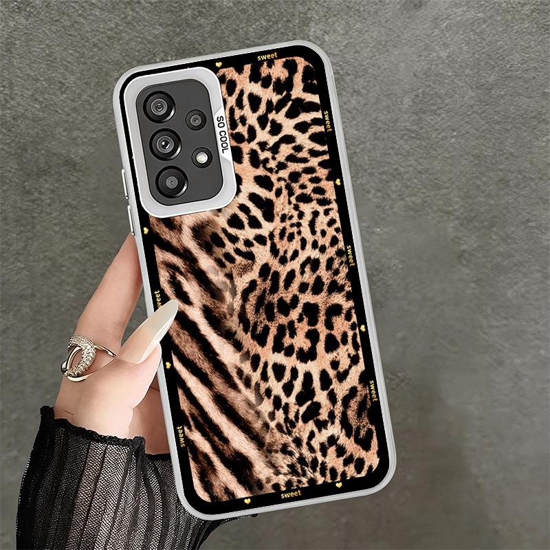 Fashion Sweet Leopard Print Shockproof Phone Case for Samsung A17 A16 A15 A14 A37 A57 A36 A56 A26 A35 A55 A25 A34 A54 A24 A13 A2