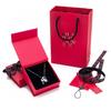 Japanese-Korean Style Rhinestone Key Lock Clavicle Pendant Necklace for Women