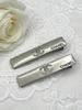 Chanel Strassstein Logo Haarspangen 2 Stück, Elegante Schwarze Spangen, Tägliche Haaraccessoires für Damen, Kosmetik-Accessoires